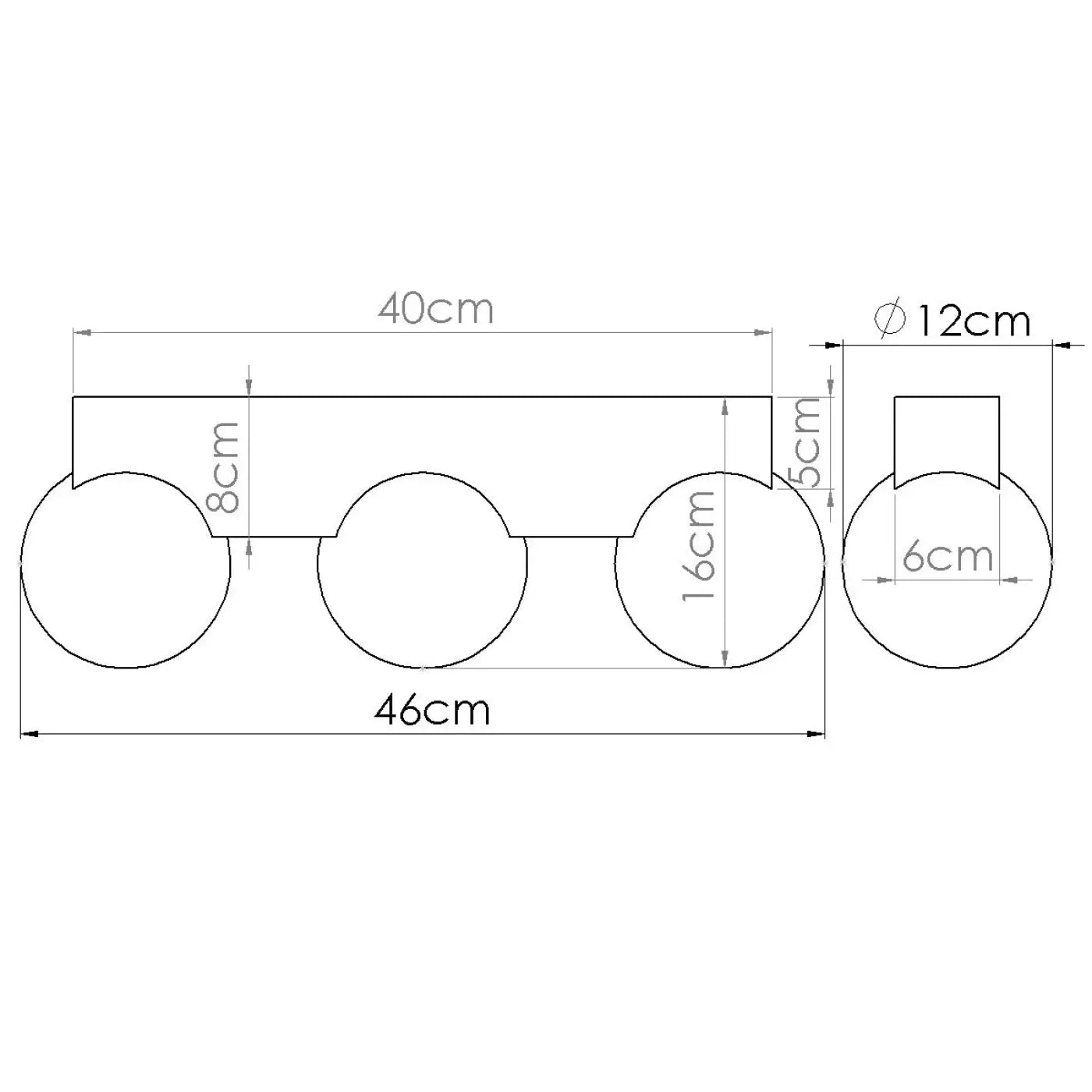 Luminaire Plafonnier en Bois - Bulbo 3 (Bois Naturel)