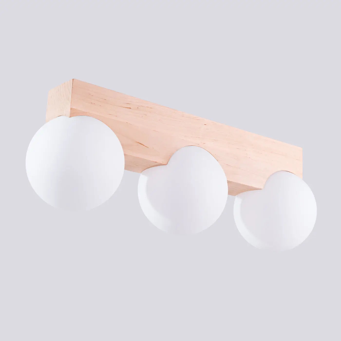 Luminaire Plafonnier en Bois - Bulbo 3 (Bois Naturel)