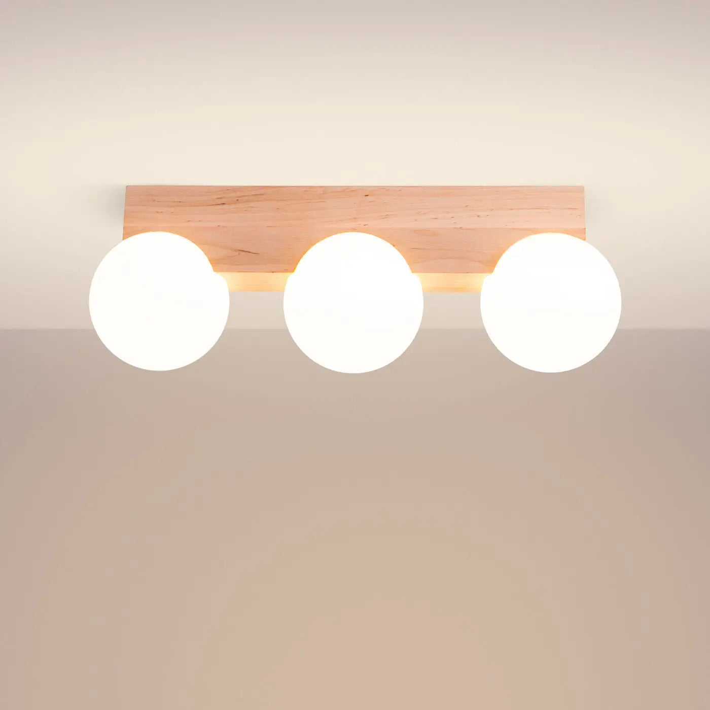 Luminaire Plafonnier en Bois - Bulbo 3 (Bois Naturel)