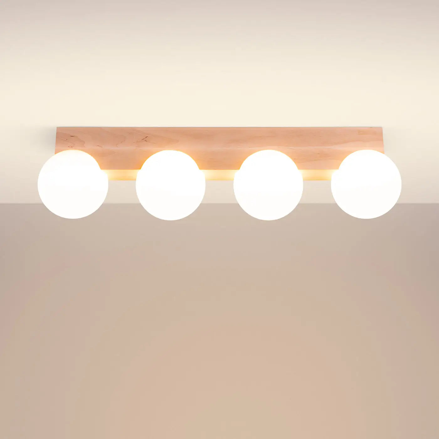 Luminaire Plafonnier en Bois - Bulbo 4 (Bois Naturel)