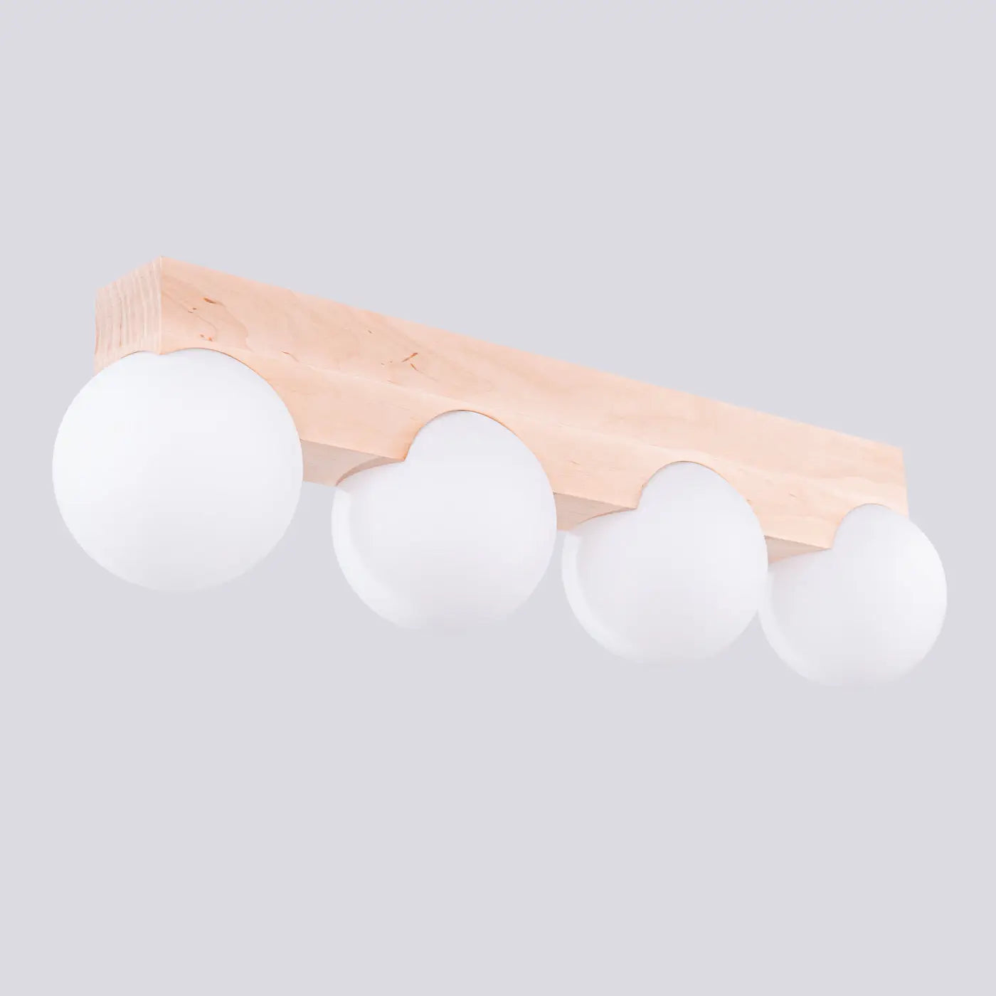 Luminaire Plafonnier en Bois - Bulbo 4 (Bois Naturel)