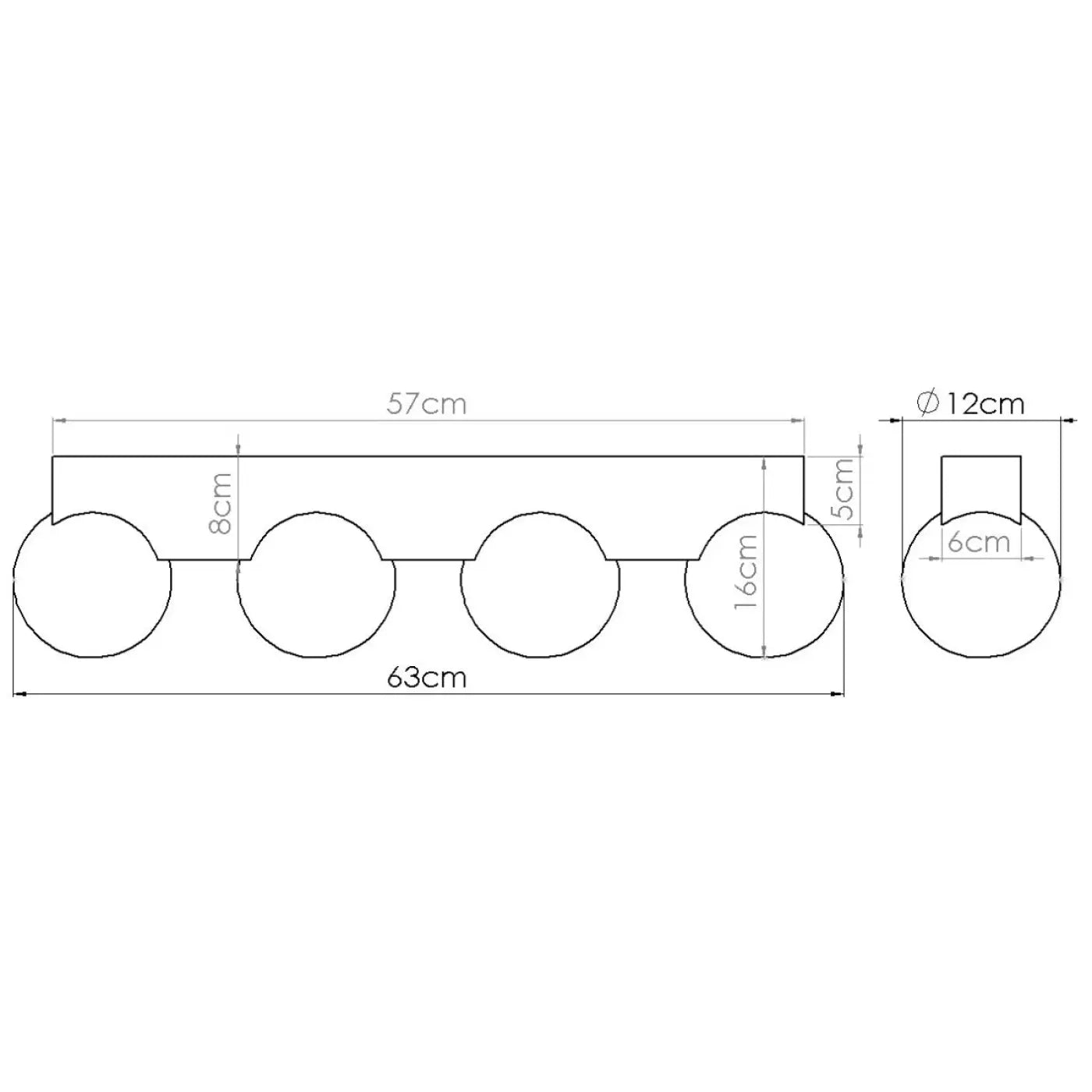 Luminaire Plafonnier en Bois - Bulbo 4 (Bois Naturel)