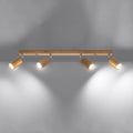 Luminaire Plafonnier en Bois - Berg 4 (Bois Naturel)
