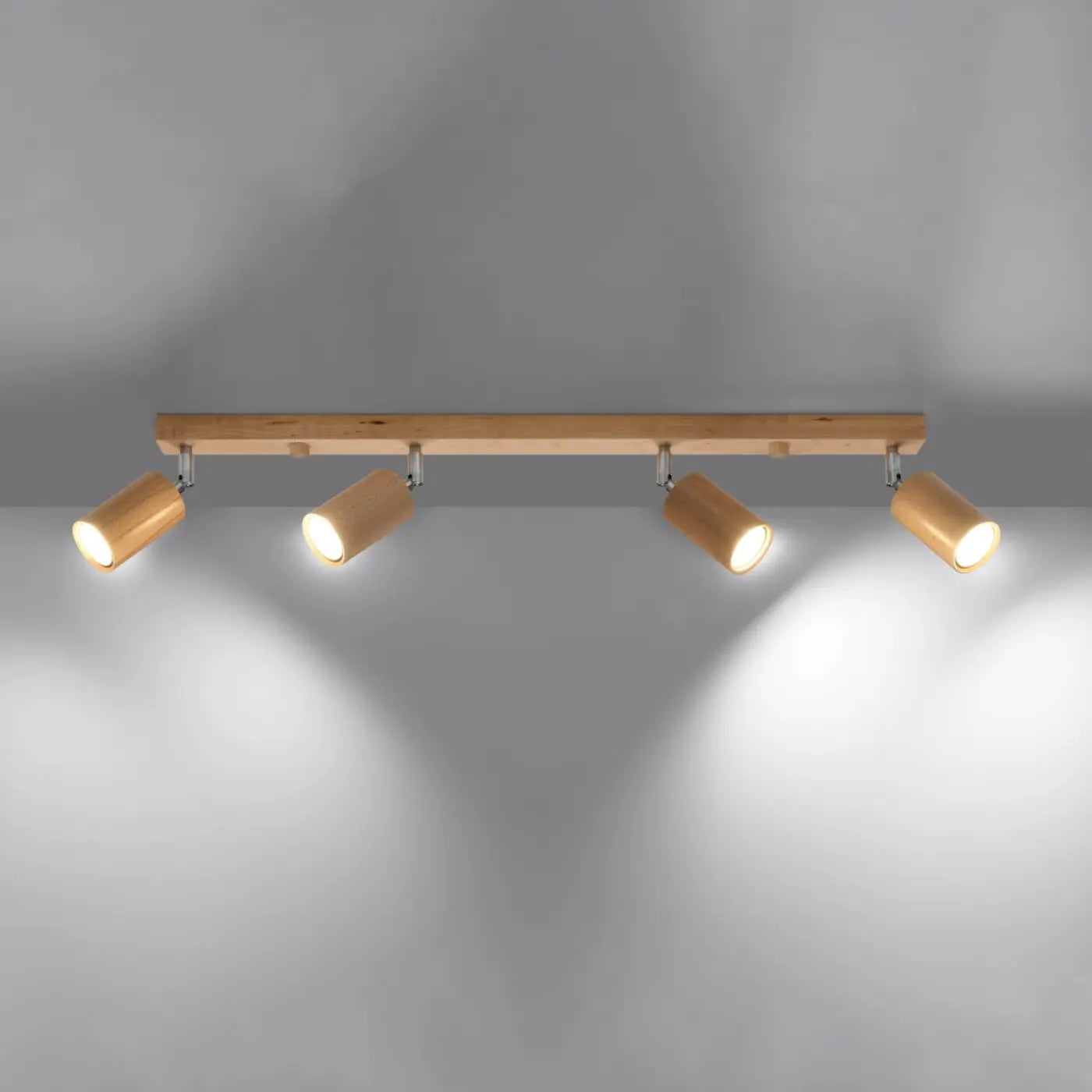 Luminaire Plafonnier en Bois - Berg 4 (Bois Naturel)