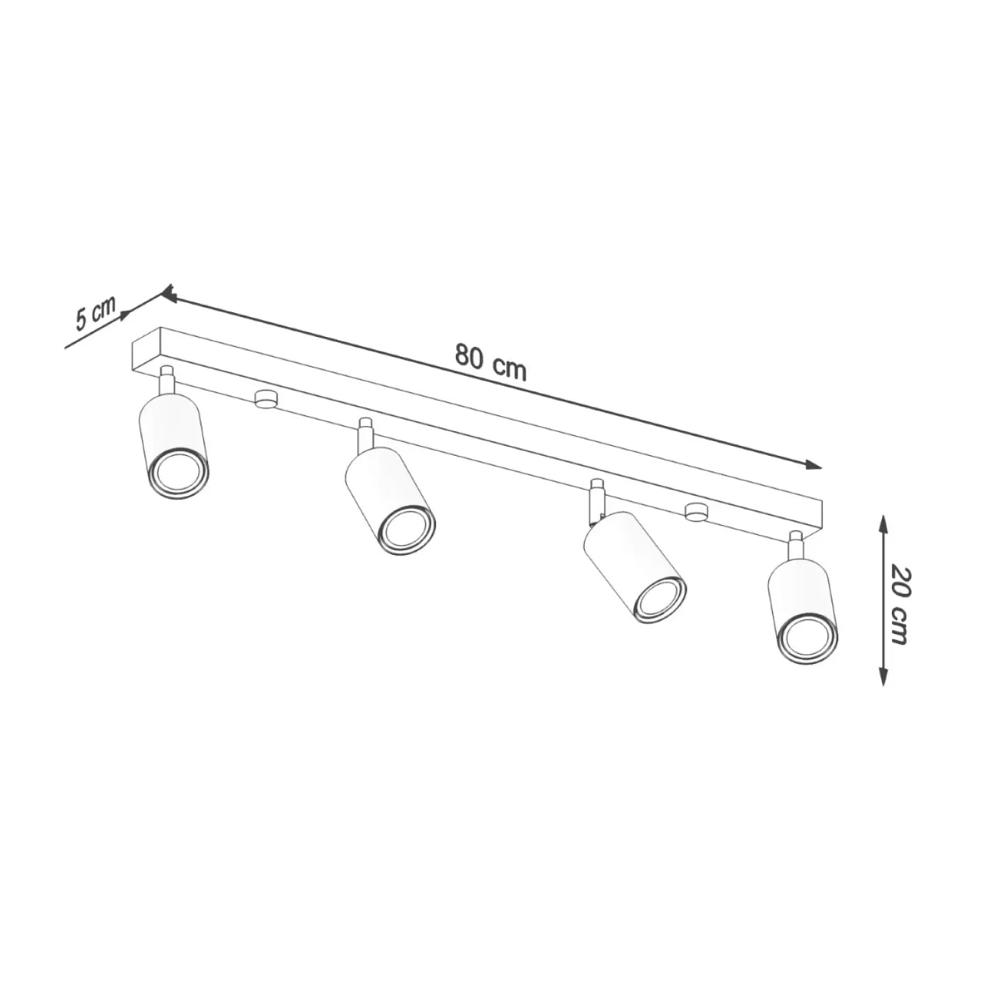 Luminaire Plafonnier en Bois - Berg 4 (Bois Naturel)