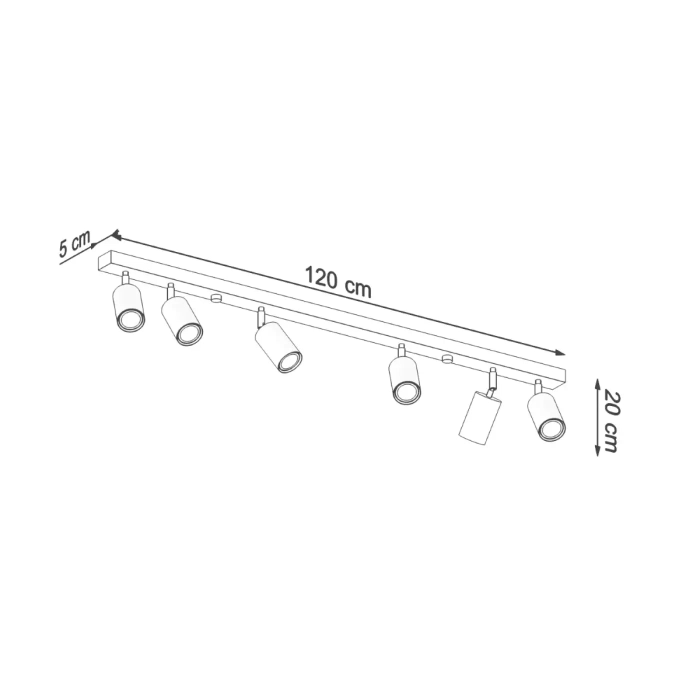 Luminaire Plafonnier en Bois - Berg 6 (Bois Naturel)