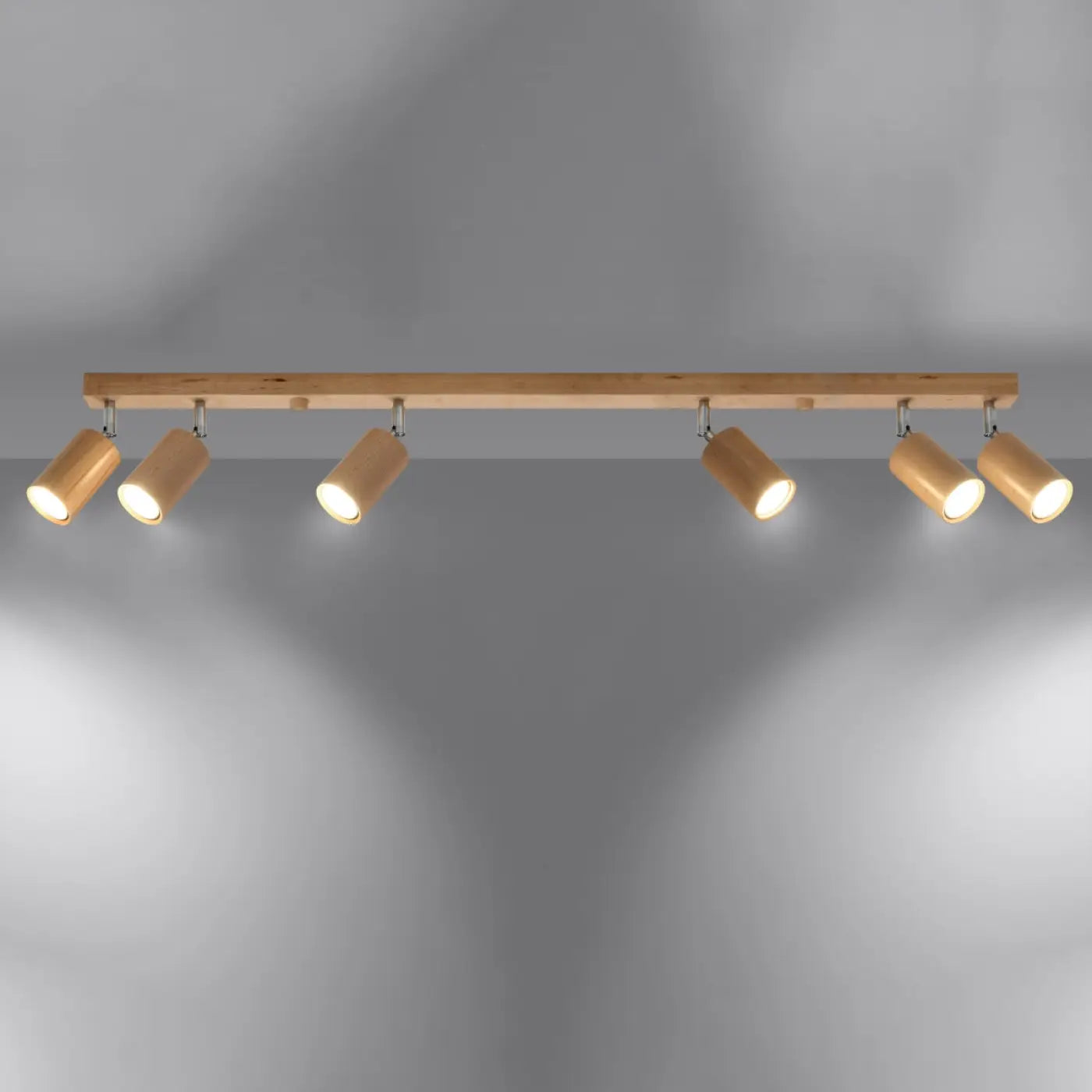 Luminaire Plafonnier en Bois - Berg 6 (Bois Naturel)