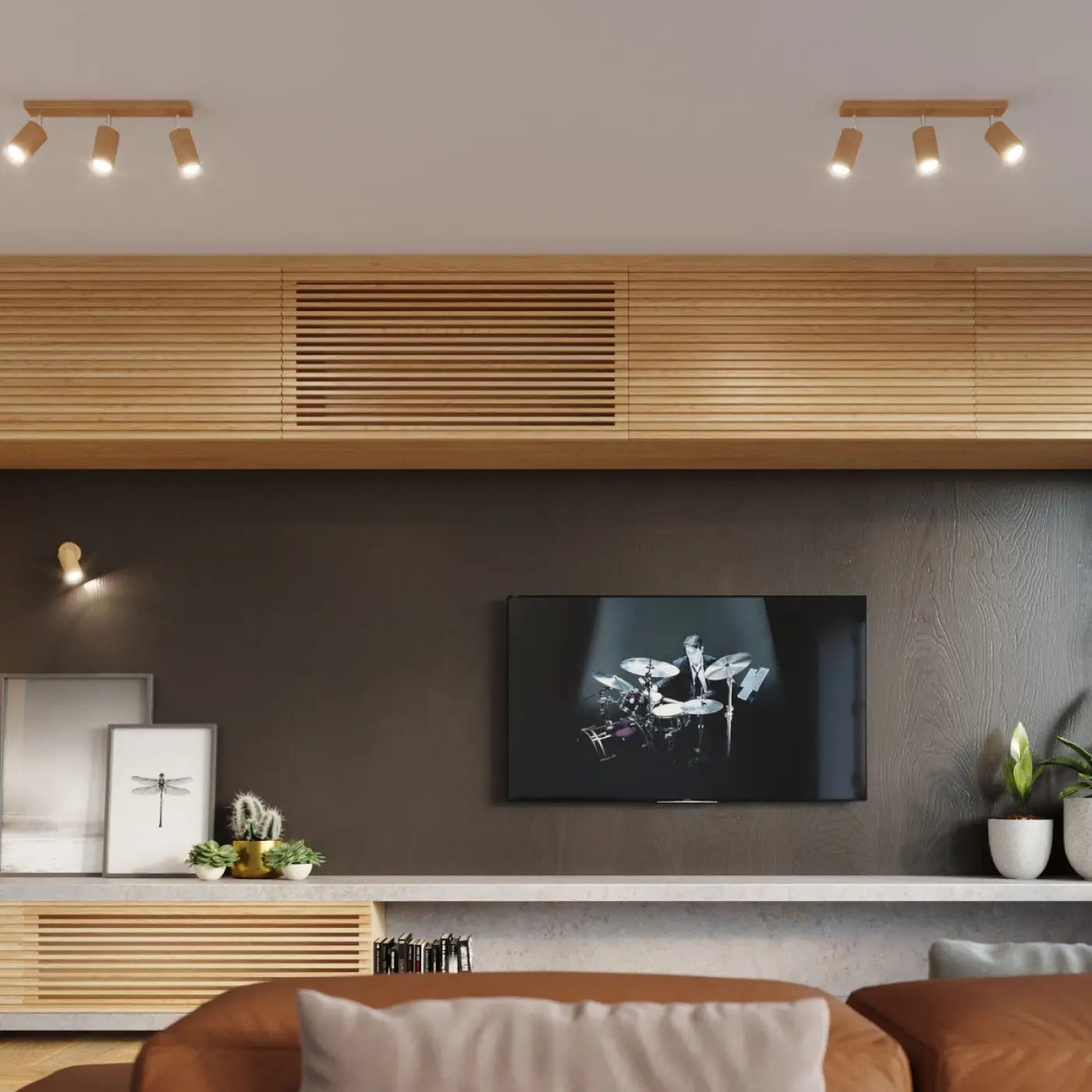 Luminaire Plafonnier en Bois - Berg 6 (Bois Naturel)