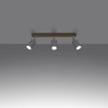 Luminaire Plafonnier Design en Bois - Verdo 3L (Blanc)