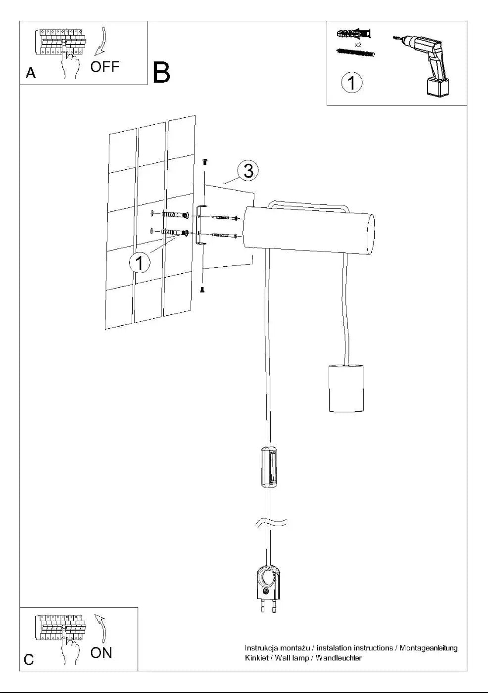 Applique Murale en Bois - Nibmi E27 (Avec Interrupteur)