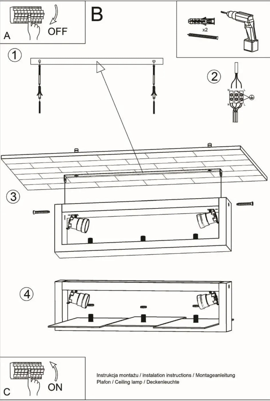 Luminaire Plafonnier Design en Bois - Feniks 2 (Bois Naturel)