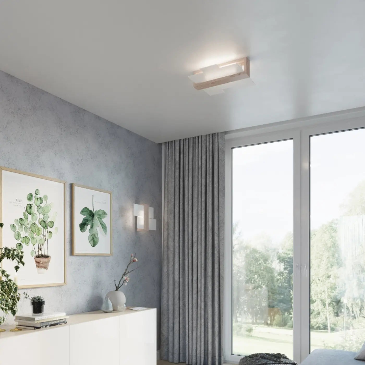 Luminaire Plafonnier Design en Bois - Feniks 2 (Bois Naturel)
