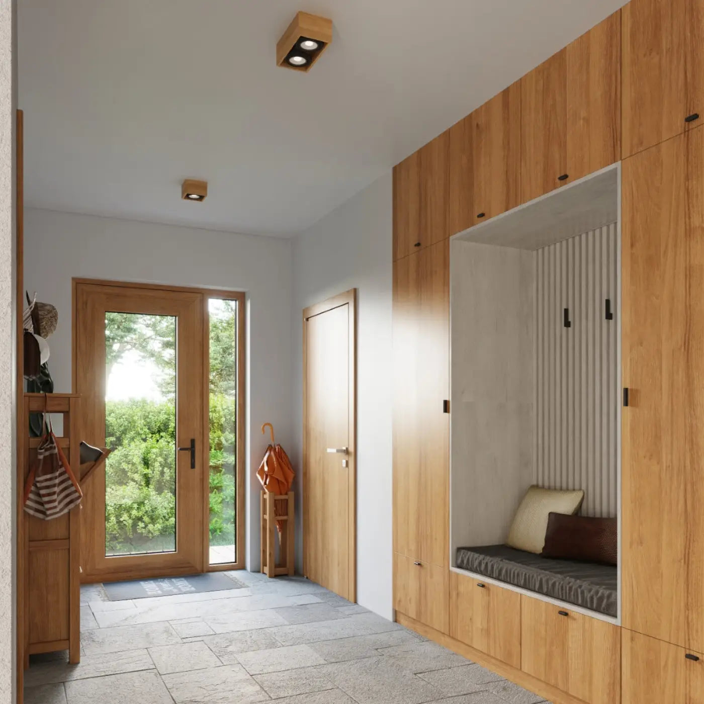 Luminaire Plafonnier Design en Bois - Quatro 2 (Bois Naturel)