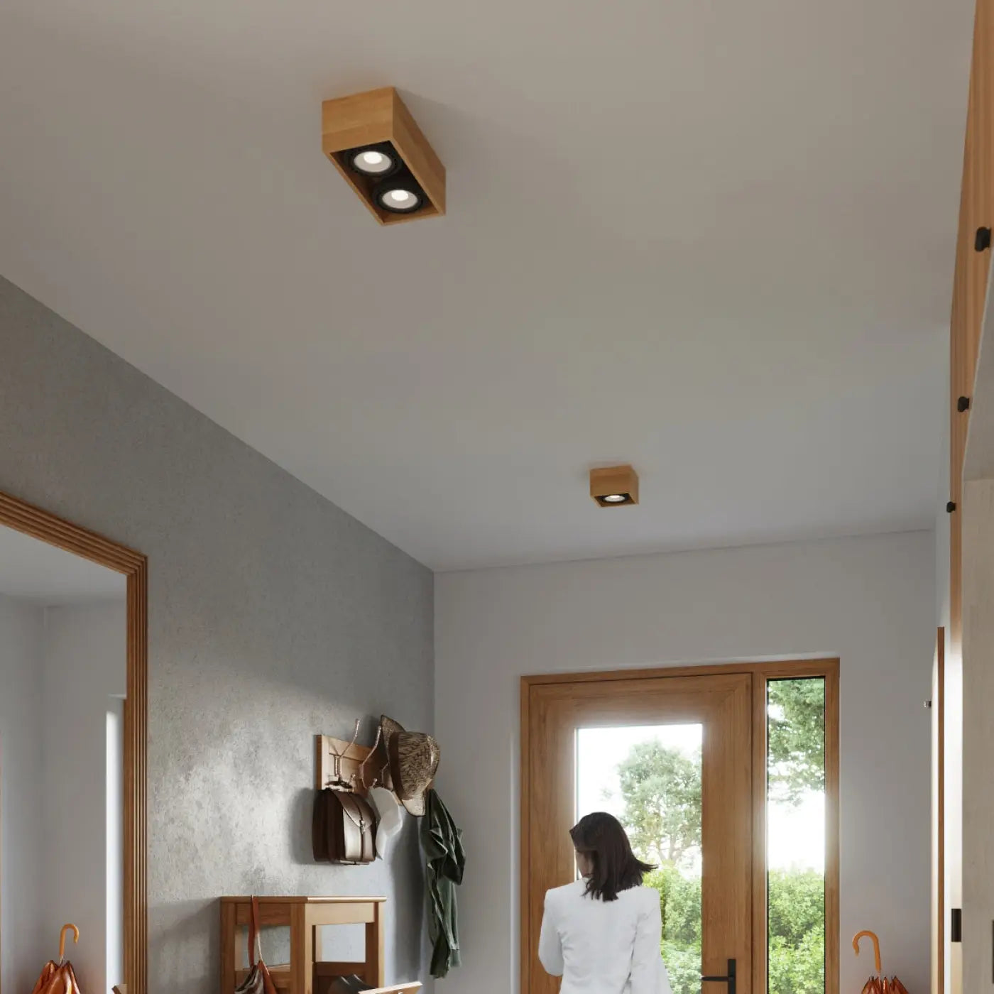 Luminaire Plafonnier Design en Bois - Quatro 2 (Bois Naturel)