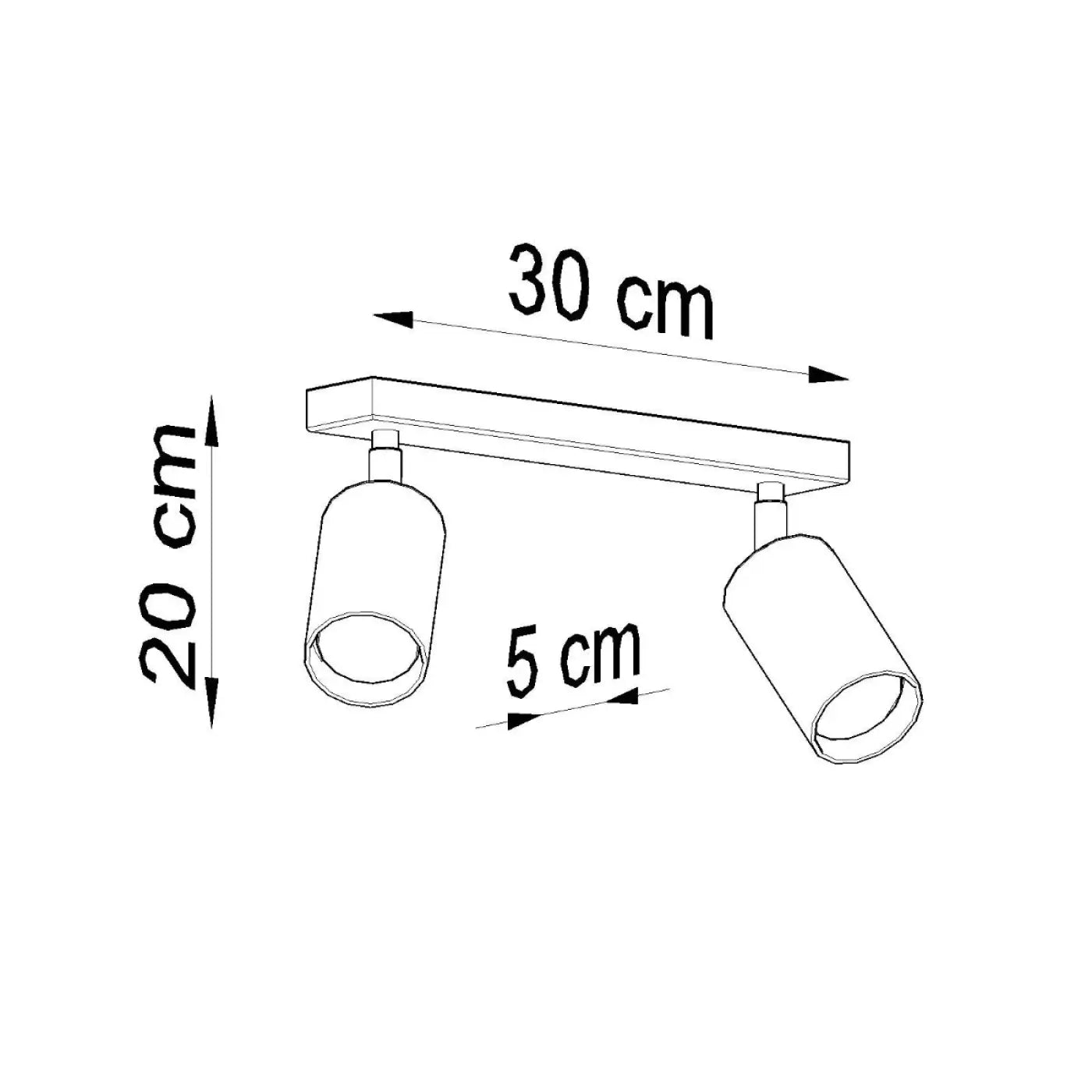 Luminaire Plafonnier en Bois - Berg 2 (Bois Naturel)