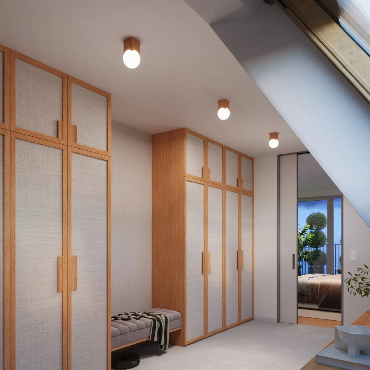 Luminaire Plafonnier en Bois - Solis (Bois Naturel)