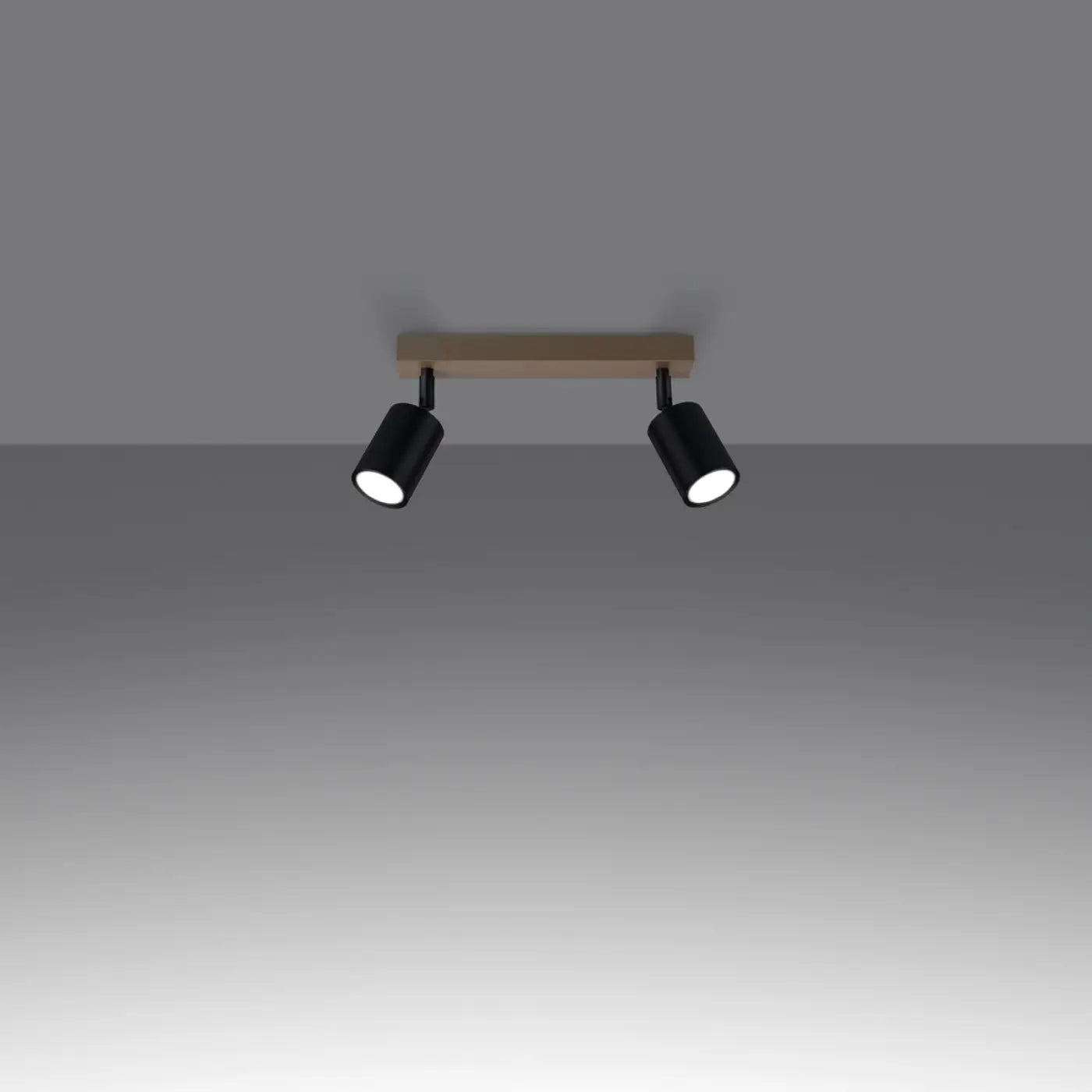 Luminaire Plafonnier Moderne en Bois - Verdo 2 (Noir)