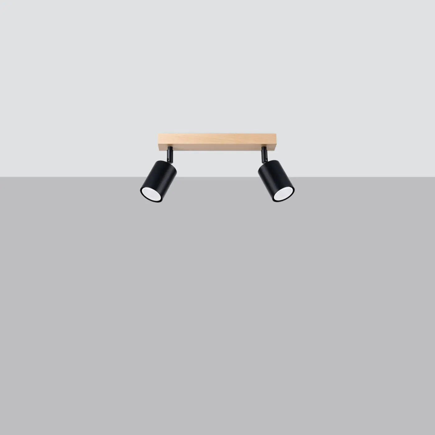 Luminaire Plafonnier Moderne en Bois - Verdo 2 (Noir)