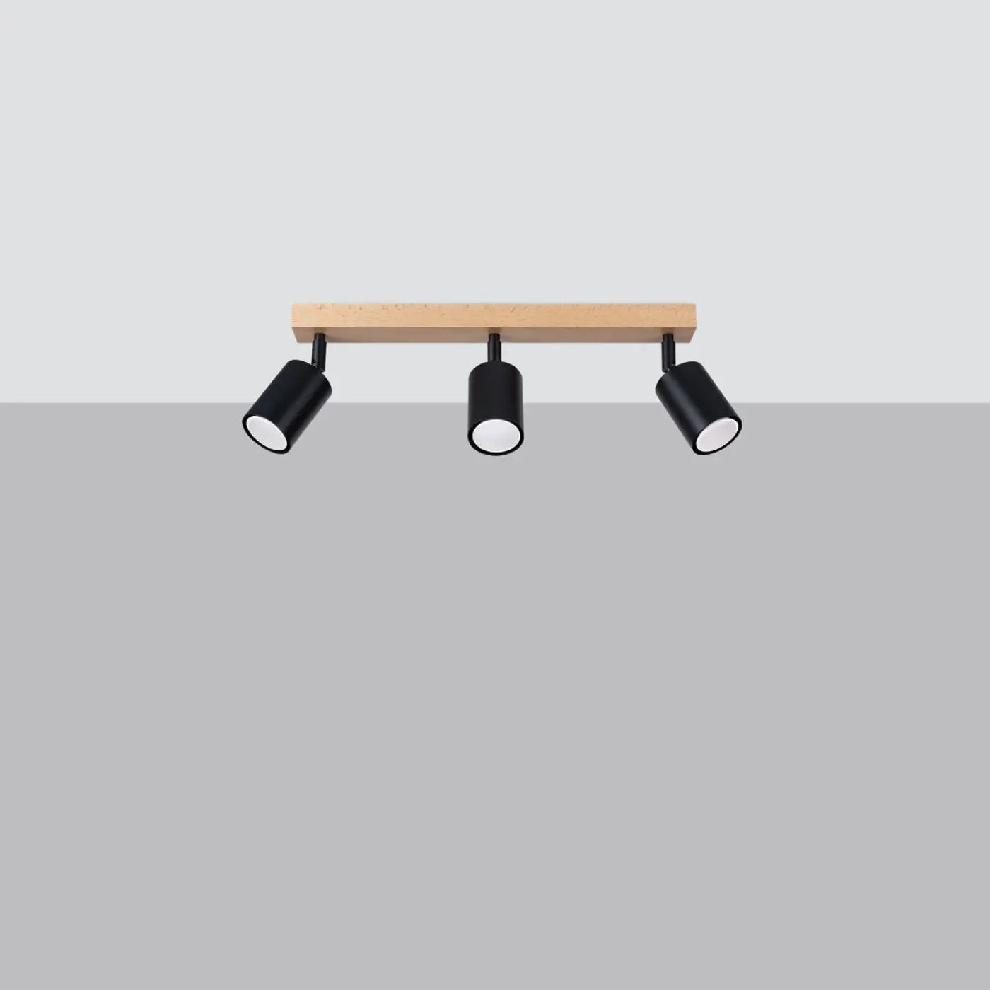 Luminaire Plafonnier Design en Bois - Verdo 3L (Noir)