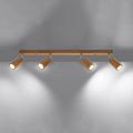 Luminaire Plafonnier en Bois - Zeke 4 (Chêne)
