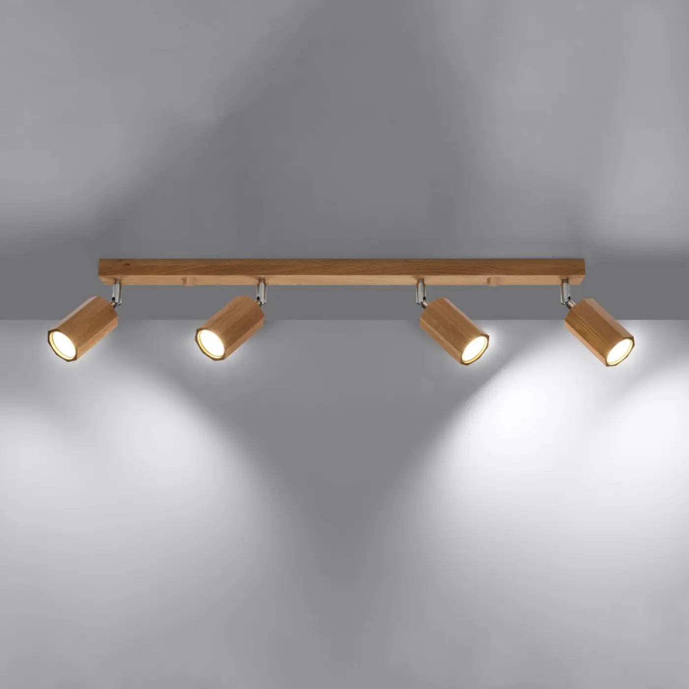 Luminaire Plafonnier en Bois - Zeke 4 (Chêne)