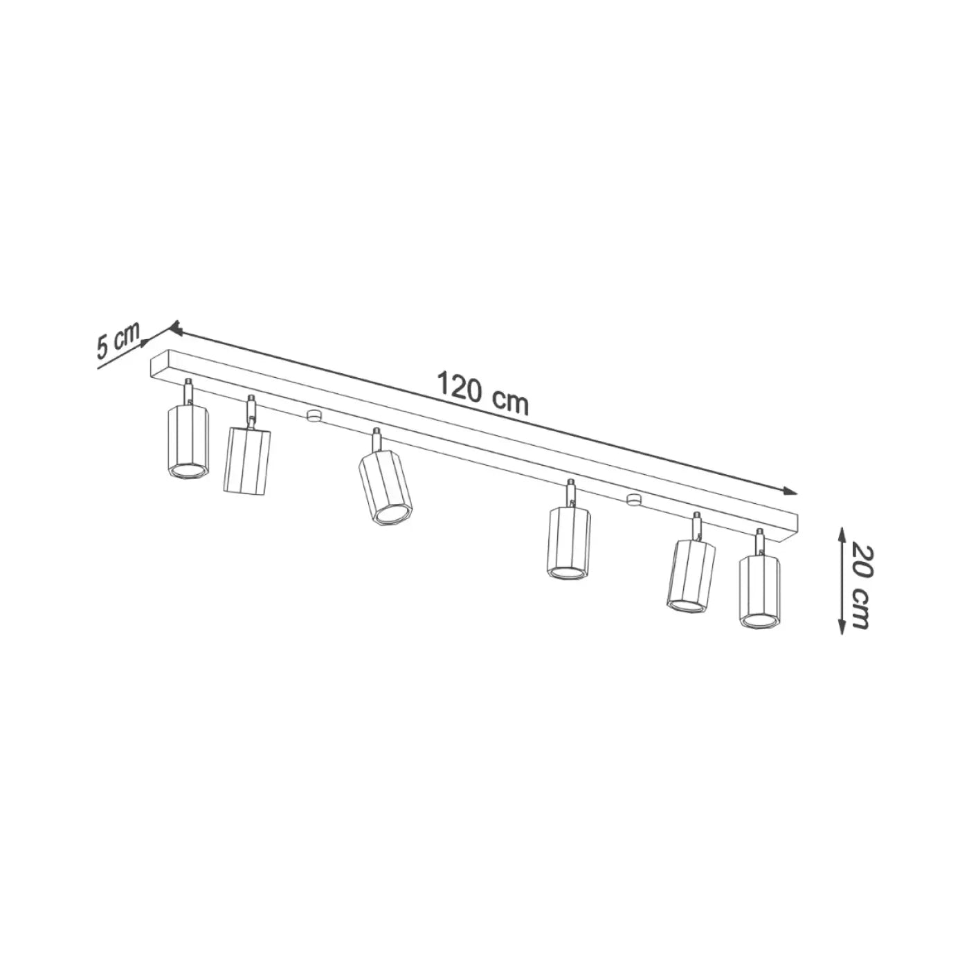 Luminaire Plafonnier Scandinave en Bois - Zeke 6 (Chêne)