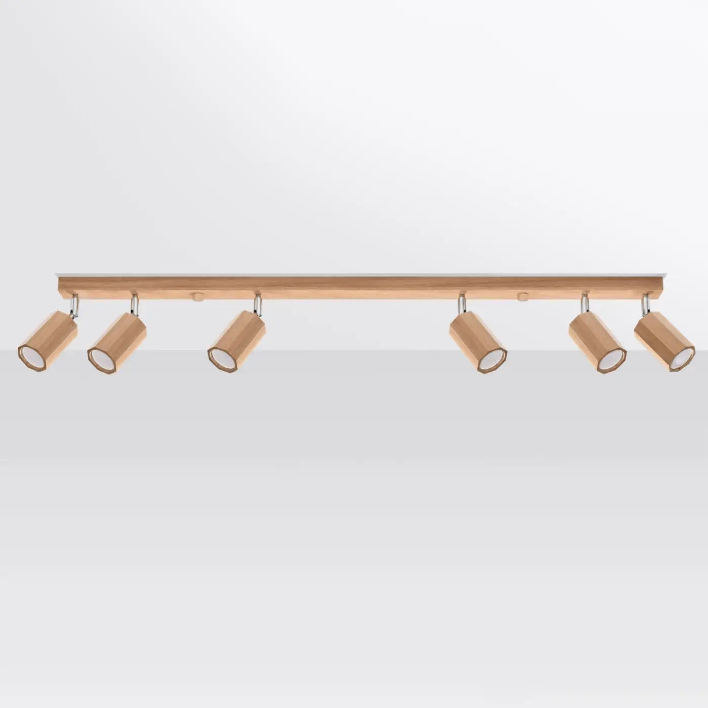 Luminaire Plafonnier Scandinave en Bois - Zeke 6 (Chêne)