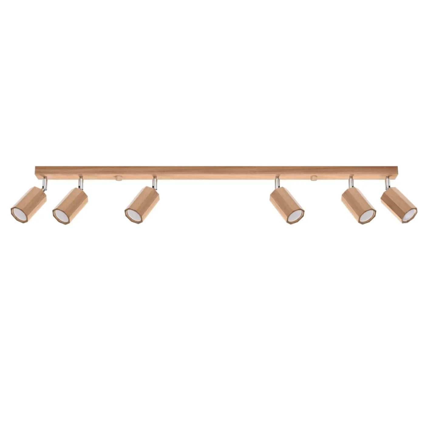 Luminaire Plafonnier Scandinave en Bois - Zeke 6 (Chêne)