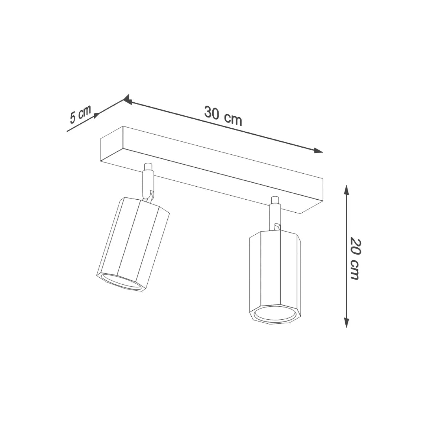 Luminaire Plafonnier Scandinave en Bois - Zeke 2 (Chêne)