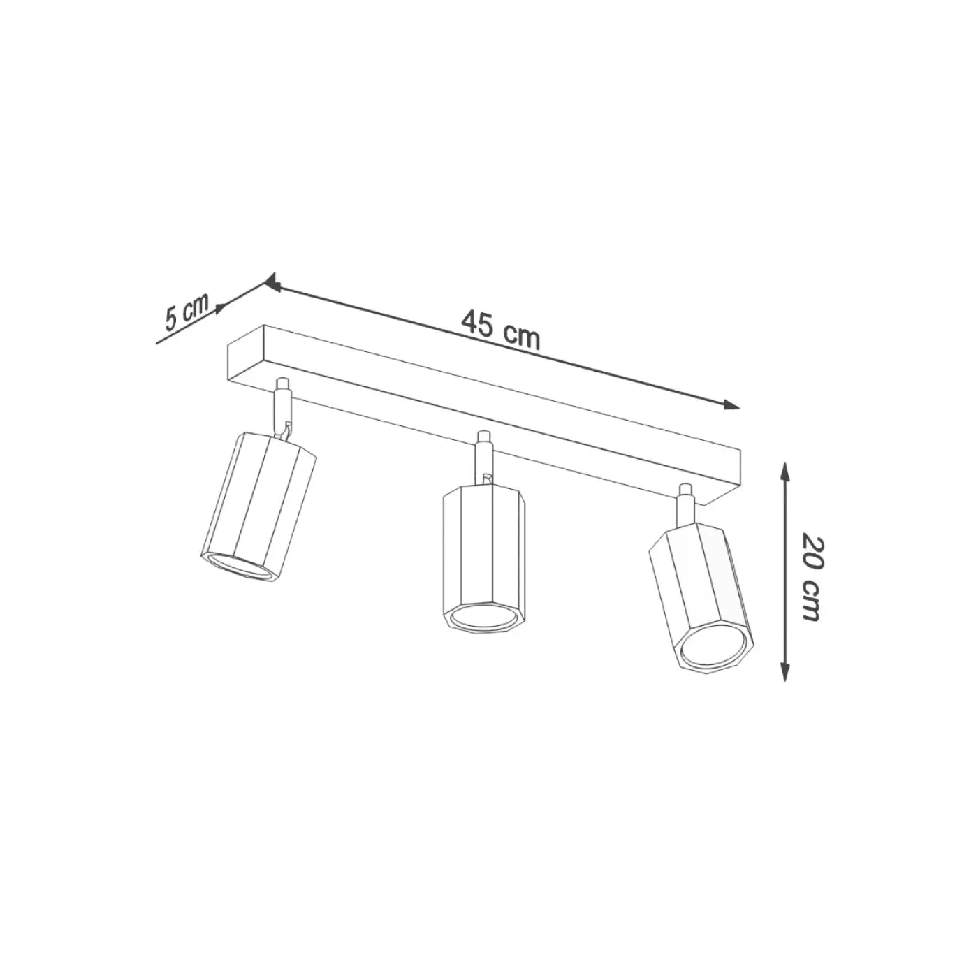 Luminaire Plafonnier Scandinave en Bois - Zeke 3 (Chêne)