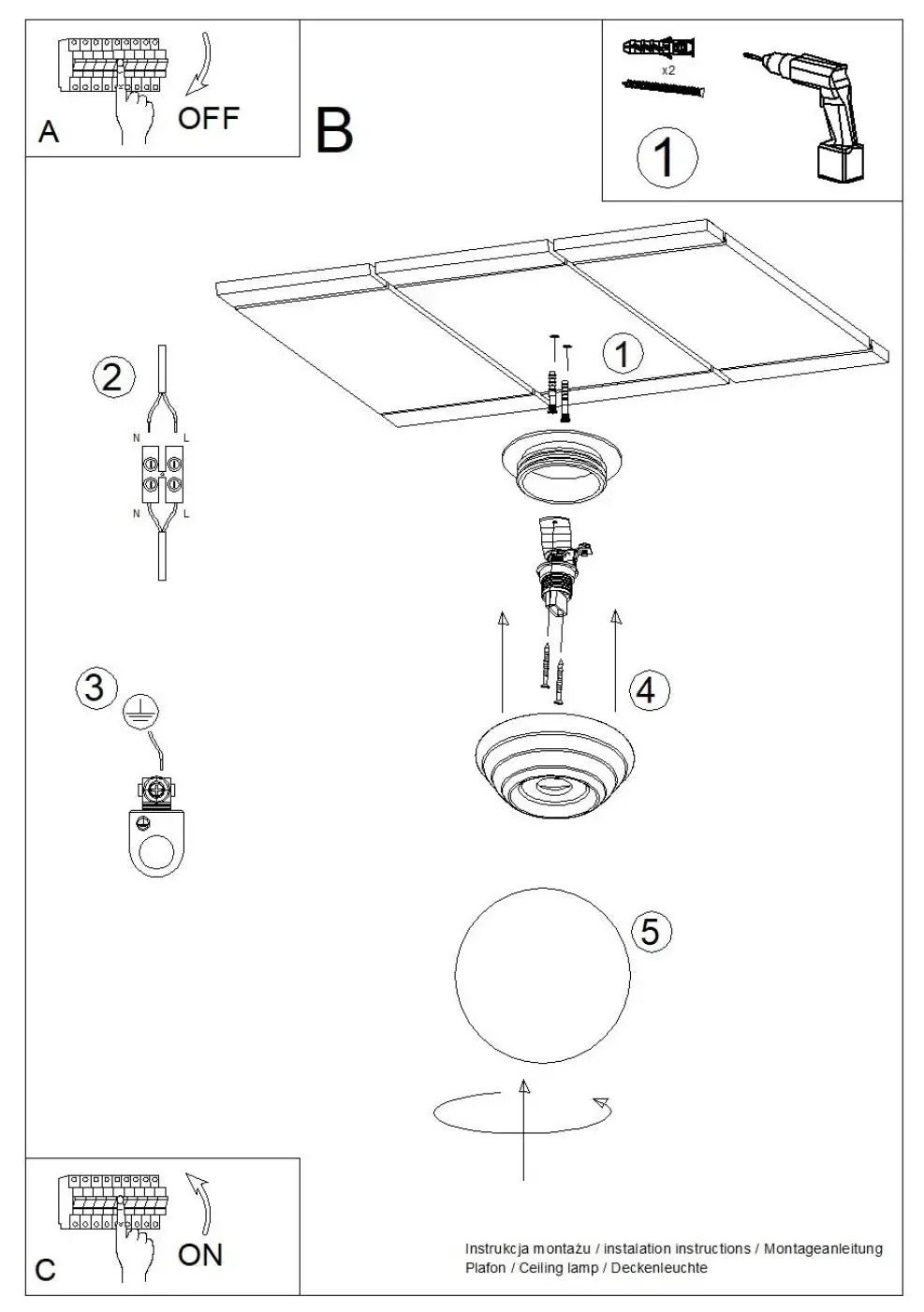 Luminaire Plafonnier Design - Zori (Peach)