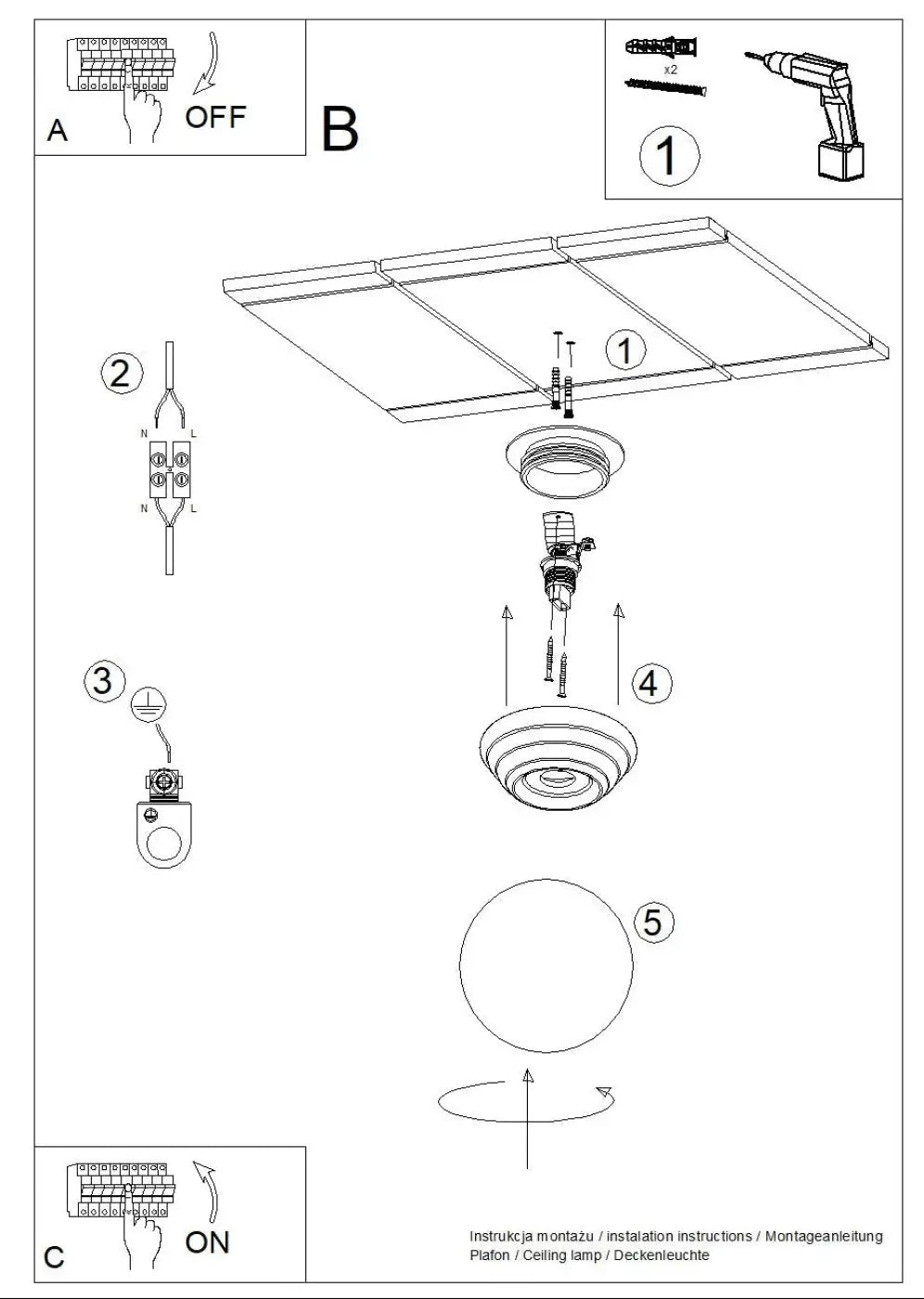 Luminaire Plafonnier Design - Zori (Ultramarine)