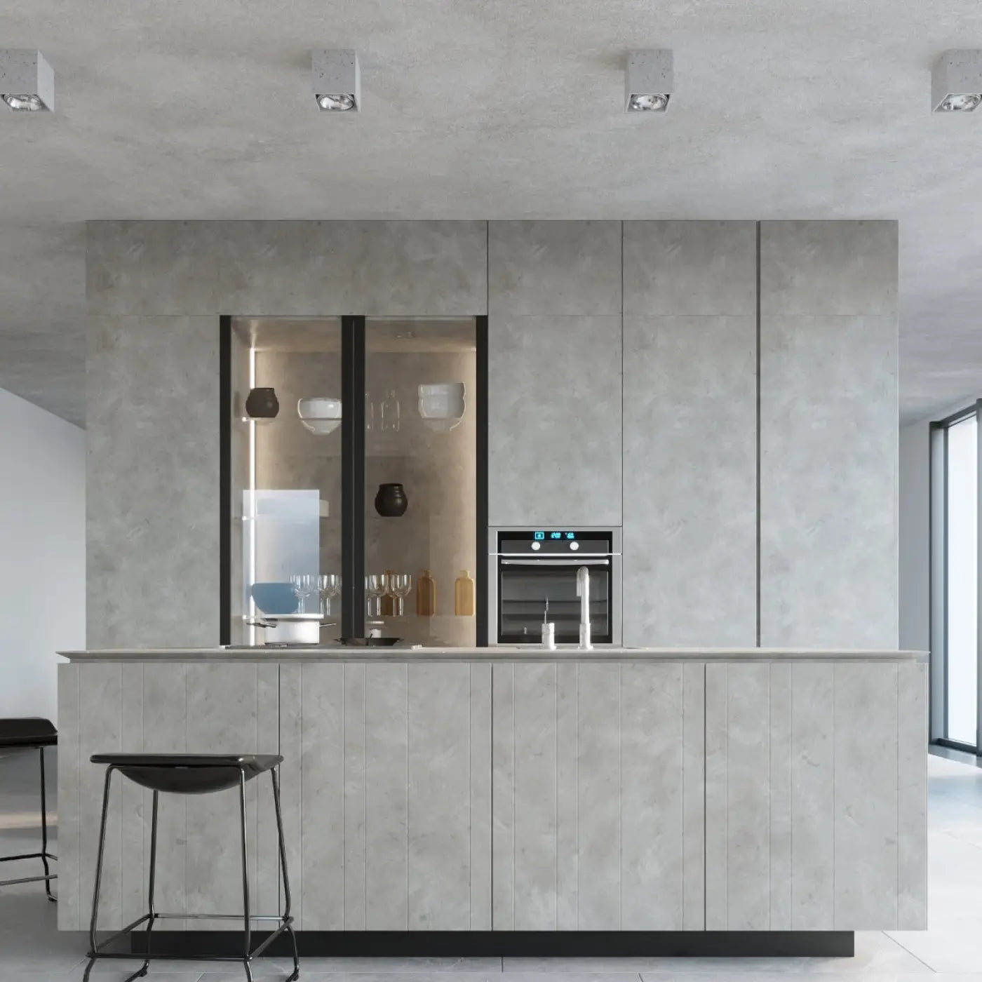 Luminaire Plafonnier Design - Valde (Béton)