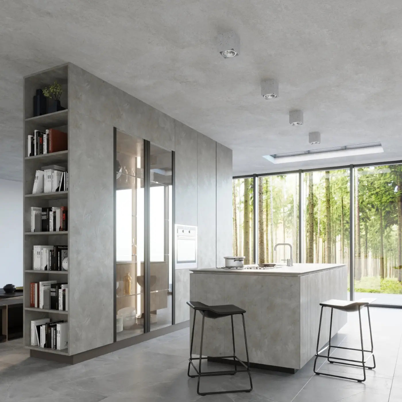 Luminaire Plafonnier Design - Valde (Béton)