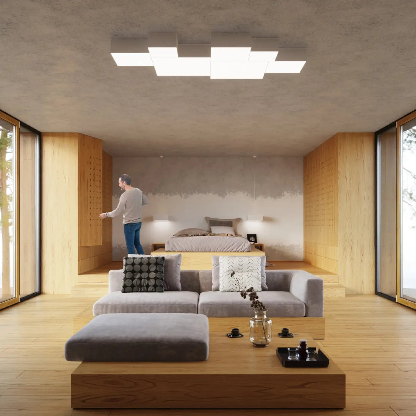 Luminaire Plafonnier Moderne - Horus 35 (Blanc)