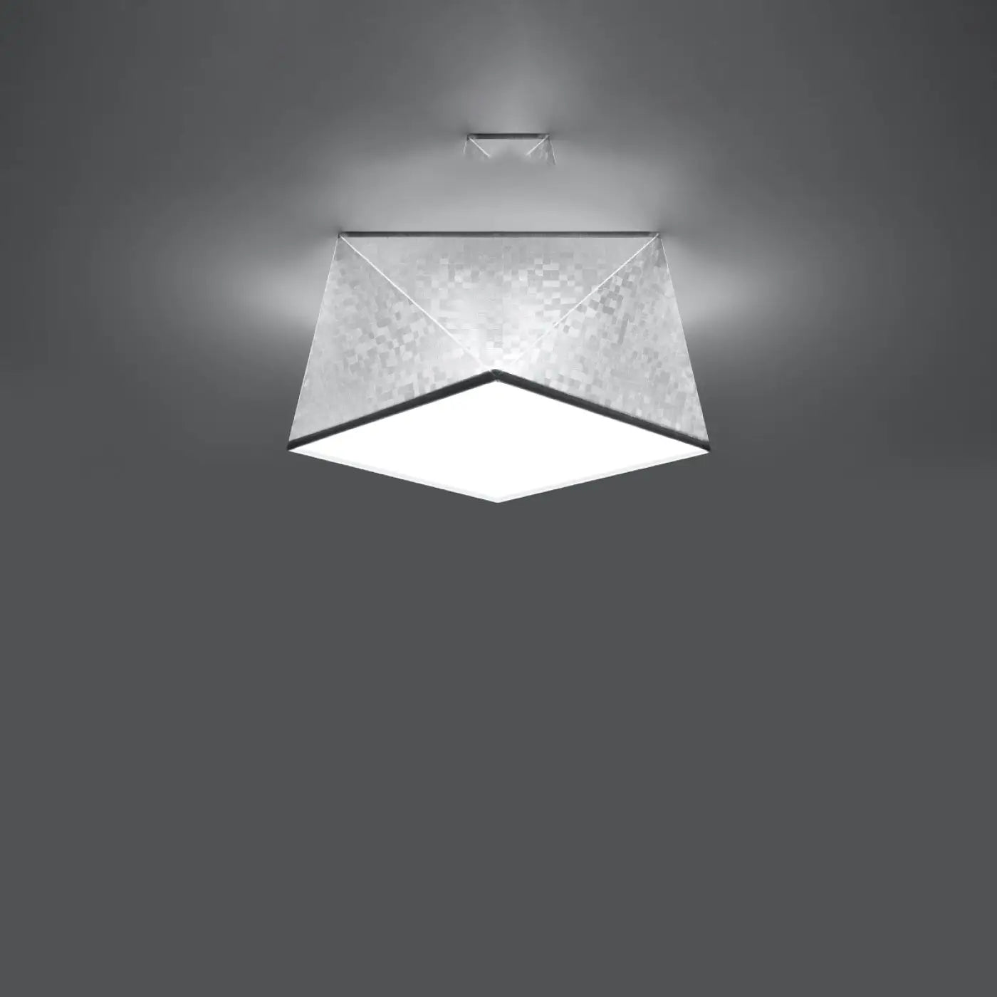 Luminaire Plafonnier en Verre - Hexa 25 (Argent)