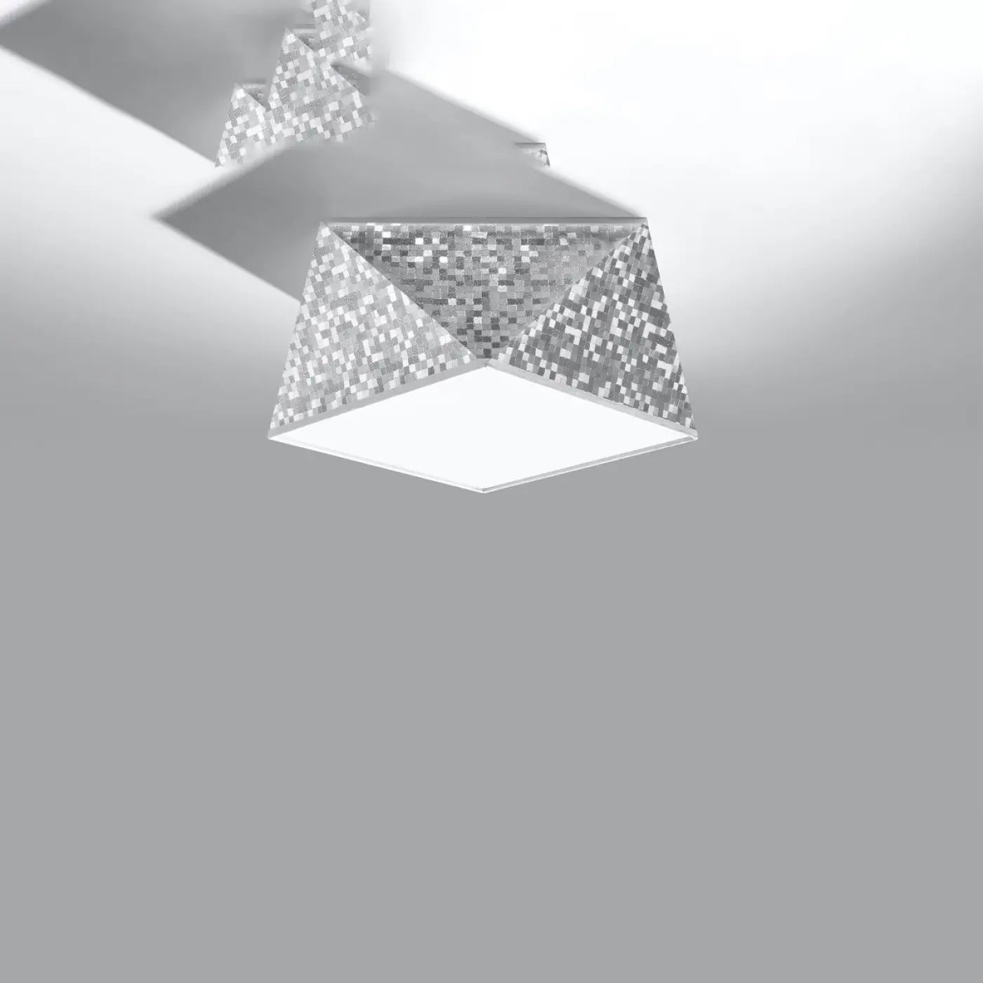 Luminaire Plafonnier en Verre - Hexa 25 (Argent)