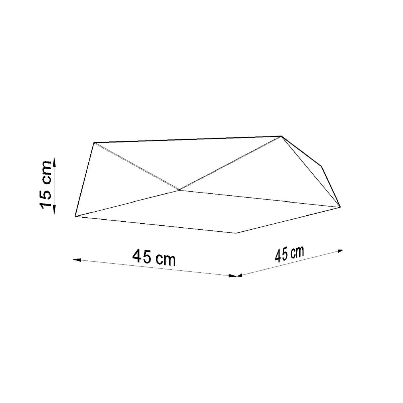 Luminaire Plafonnier en Verre - Hexa 45 (Argent)