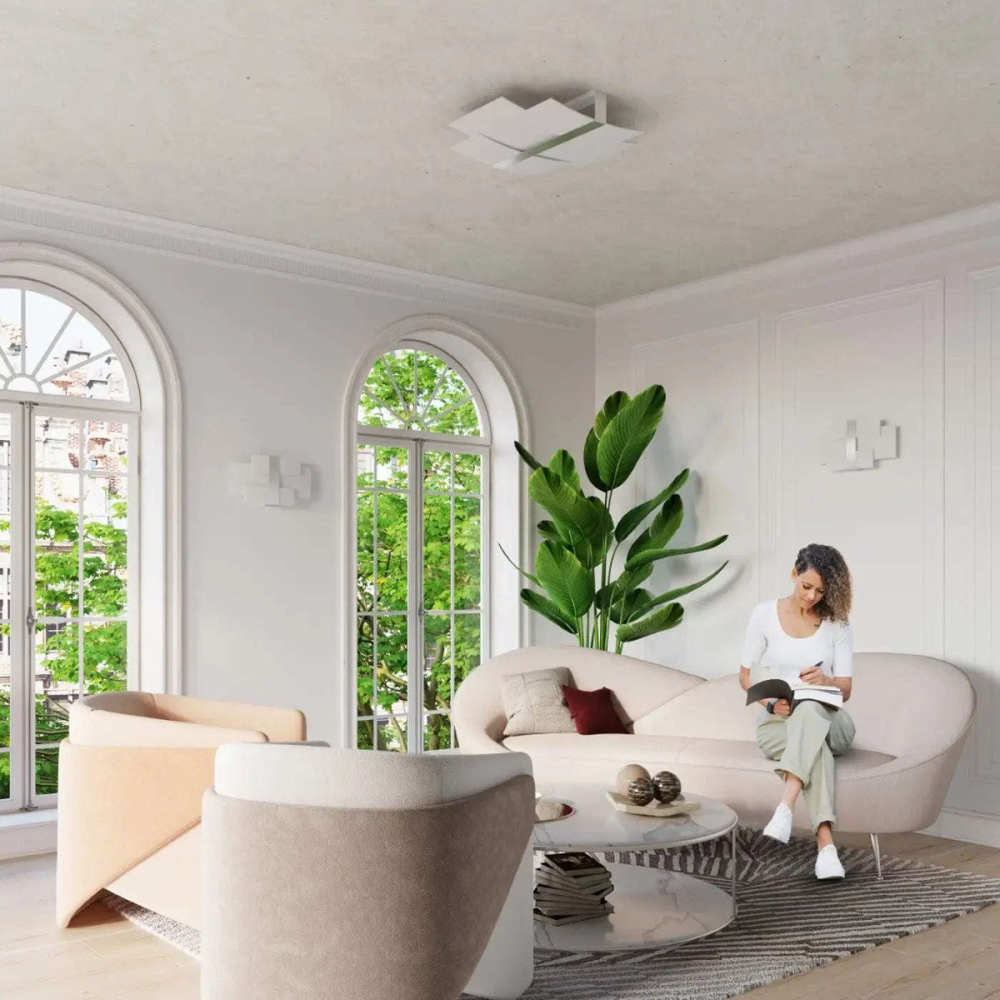 Luminaire Plafonnier Design - Celia (Chrome)