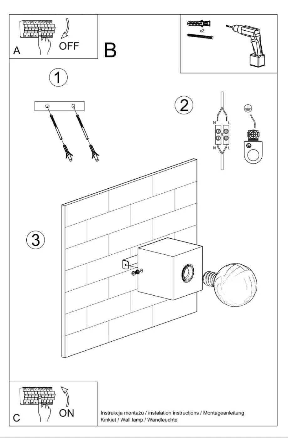 Applique Murale Minimaliste - Ariz (Béton