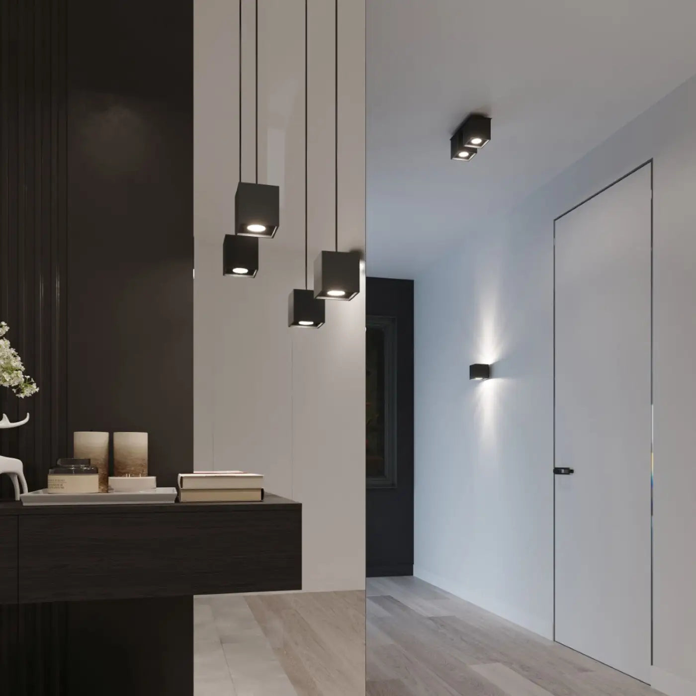 Luminaire Plafonnier Design - Quad 1 (Noir)