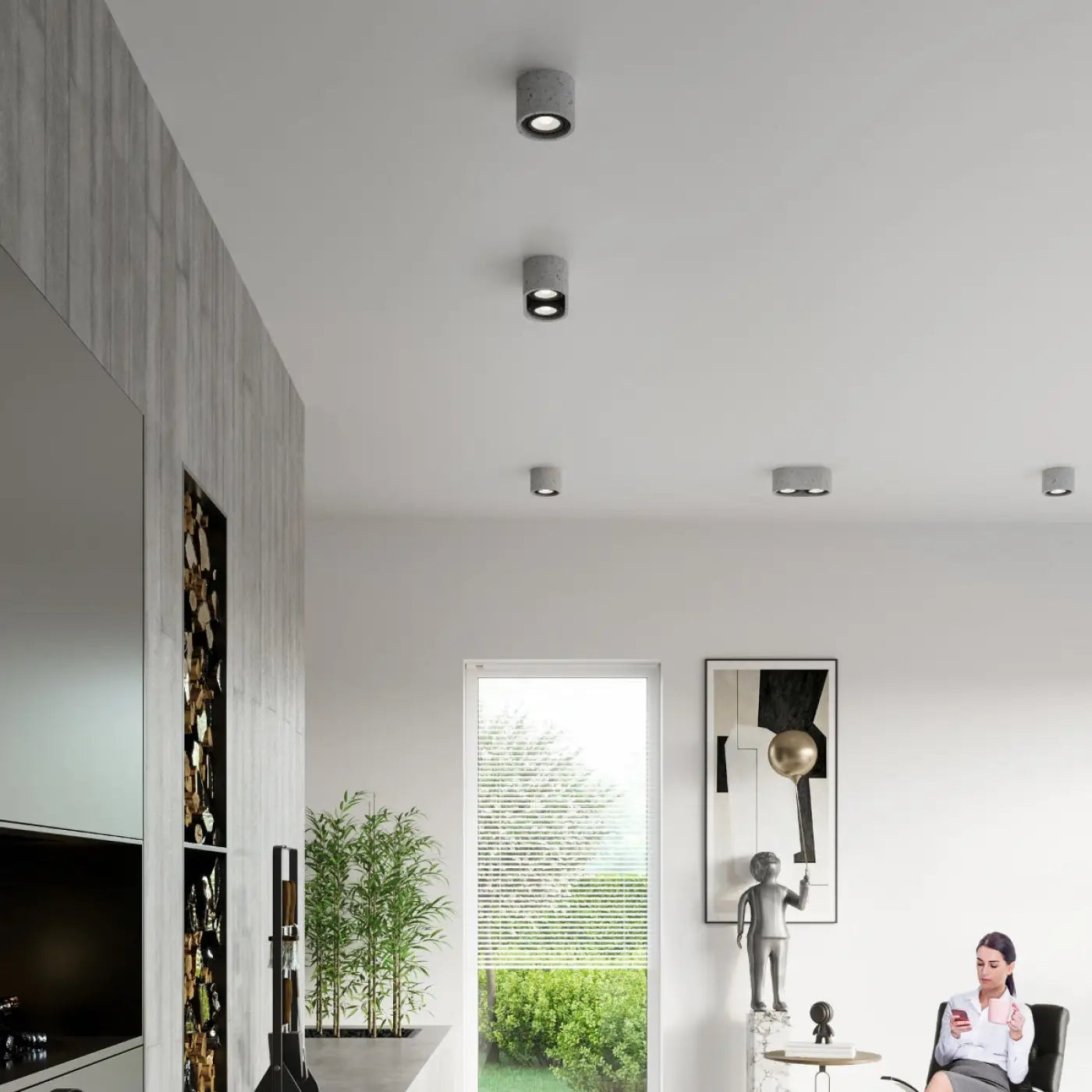 Luminaire Plafonnier Design - Basic 1 (Béton)