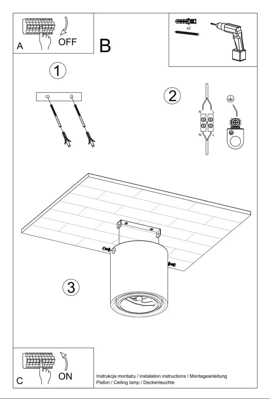 Luminaire Plafonnier Moderne - Cullo (Béton)