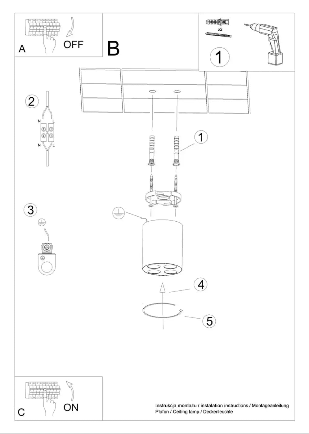 Luminaire Plafonnier Design - Zoe Led (Blanc)
