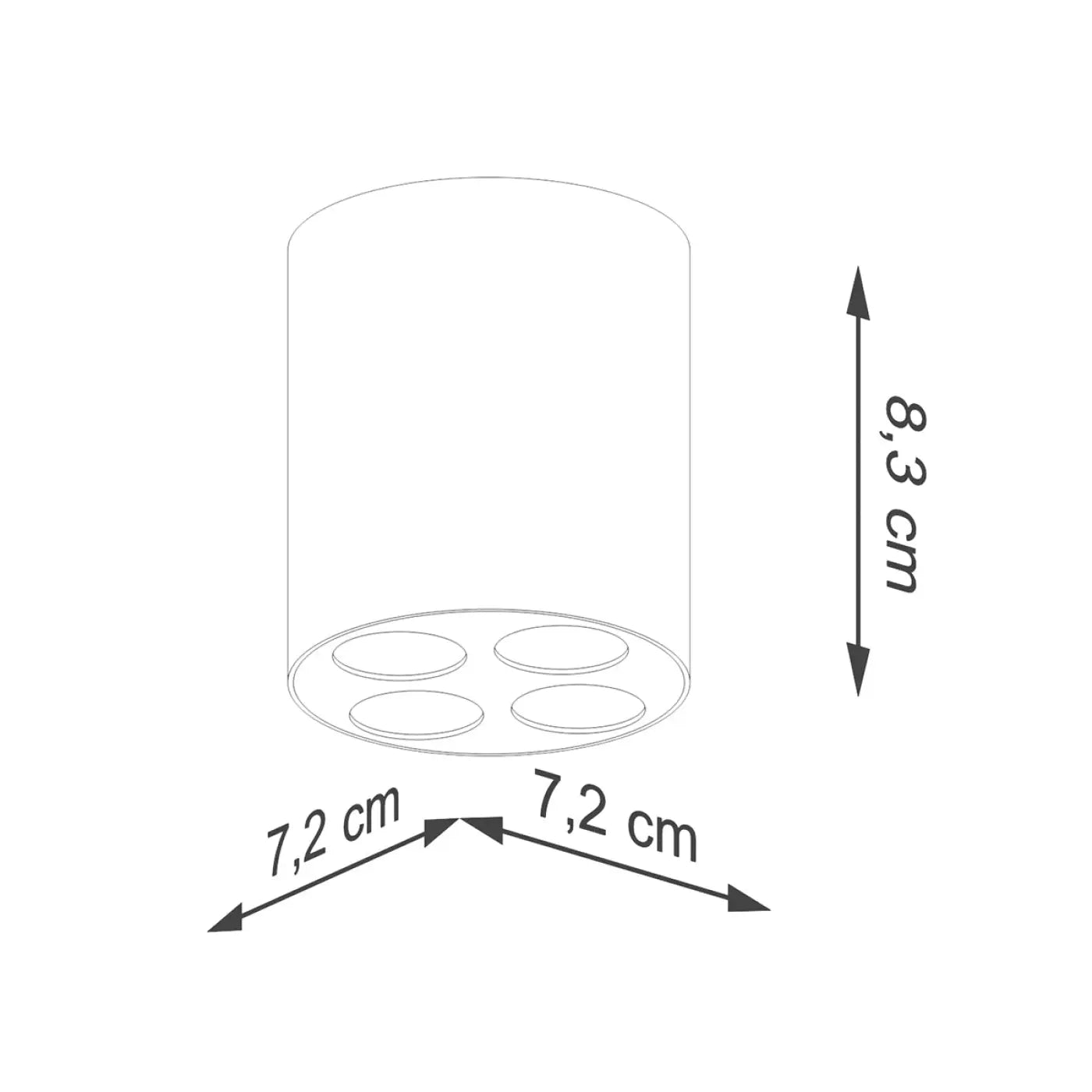 Luminaire Plafonnier Design - Zoe Led (Noir)