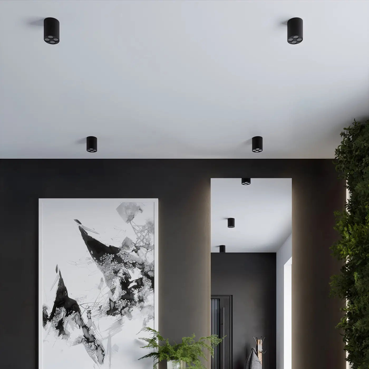 Luminaire Plafonnier Design - Zoe Led (Noir)