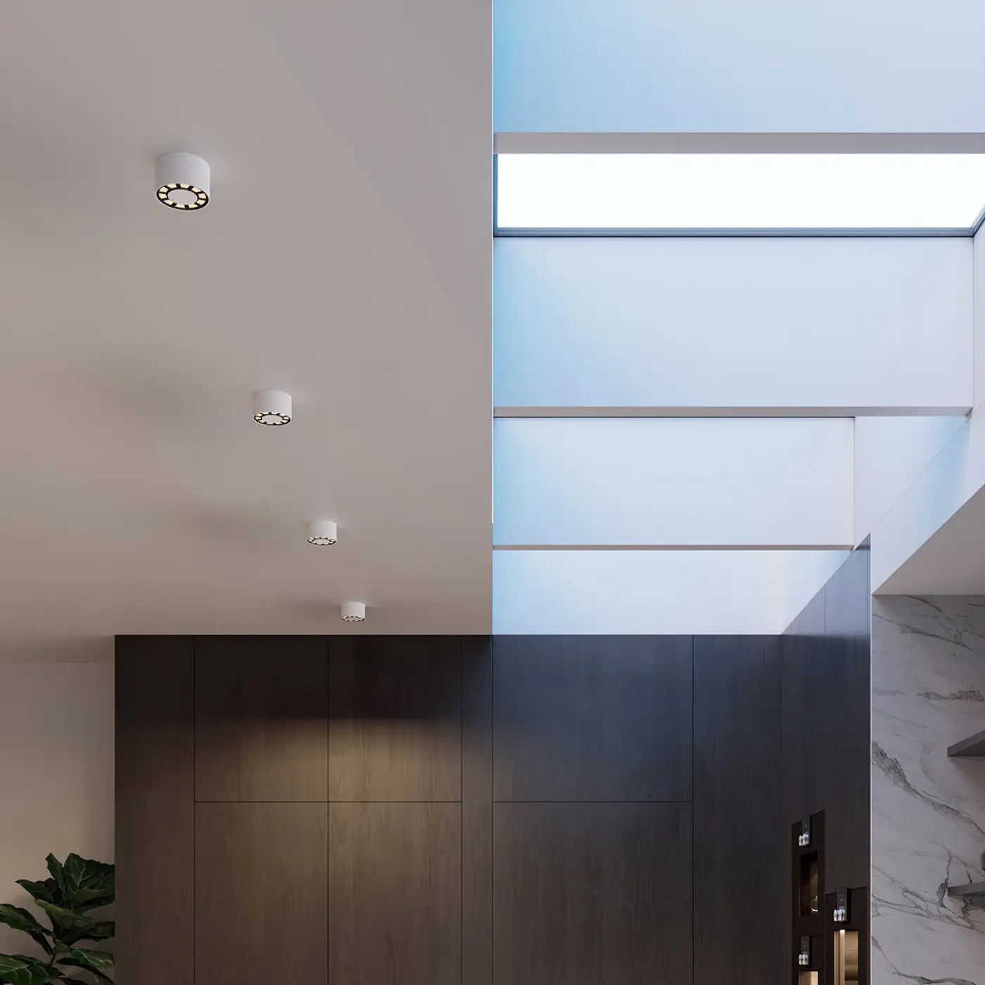 Luminaire Plafonnier Design - Dio Led (Blanc)
