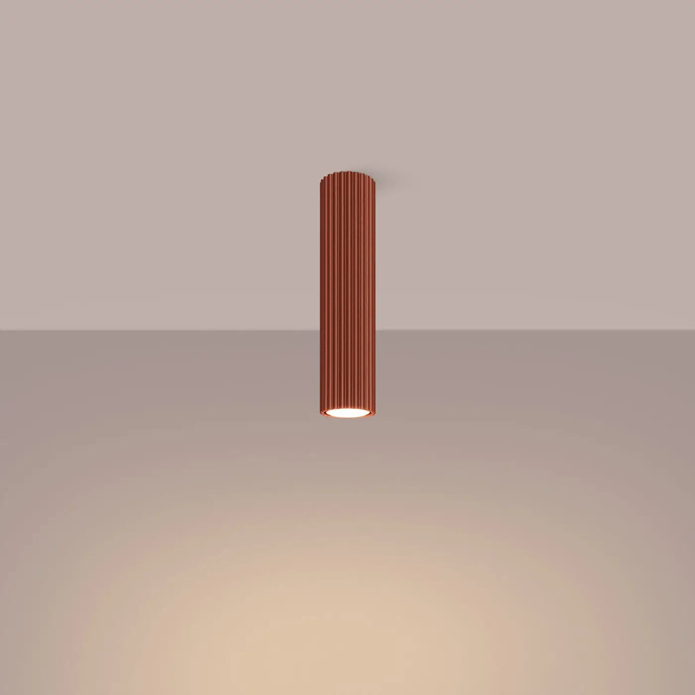 Luminaire Plafonnier Minimaliste - Karbon 30 (Rouge Ocre)