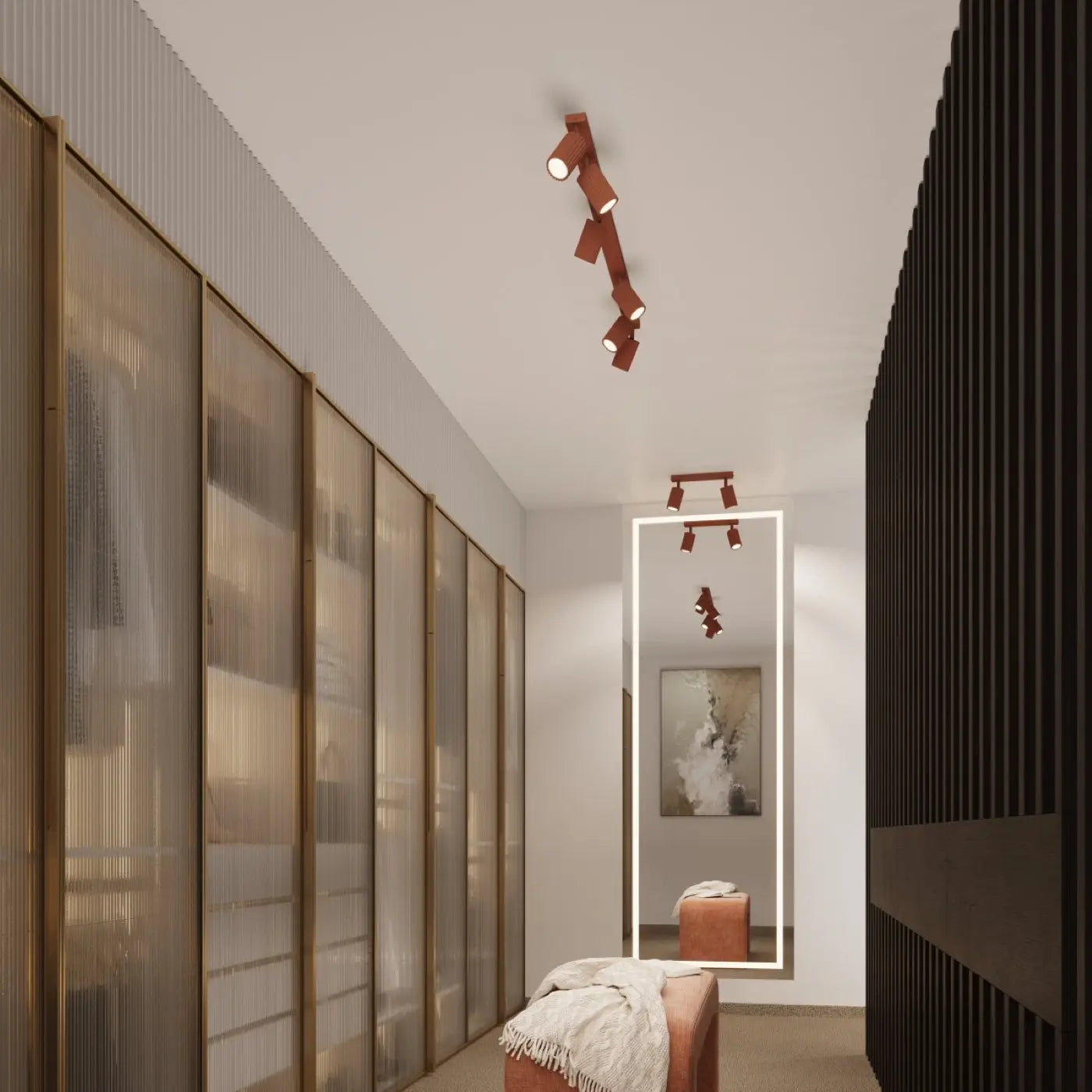 Luminaire Plafonnier - Karbon 40 (Rouge Ocre)