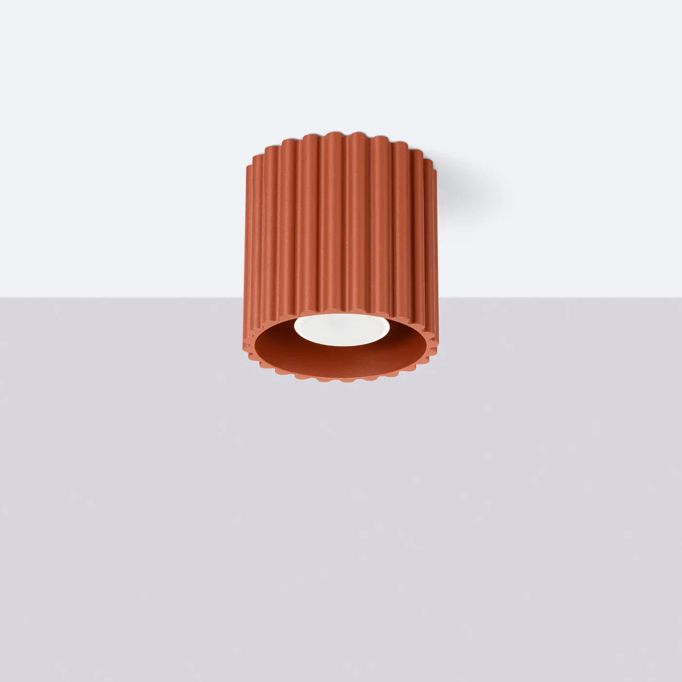 Luminaire Plafonnier Design - Aura 1 (Rouge Ochra)